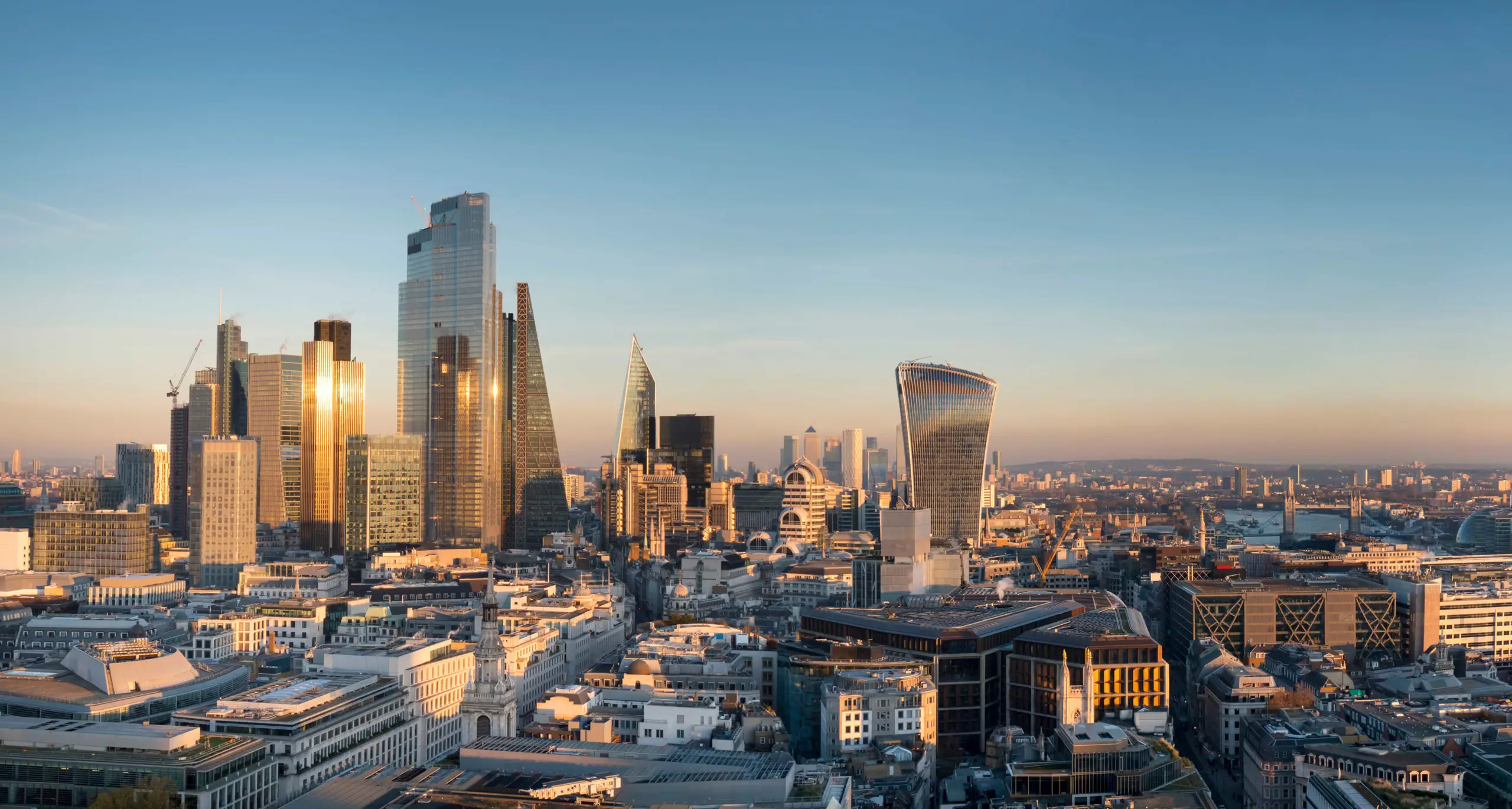 an aerial view of london skyline  an aerial view of london skyline